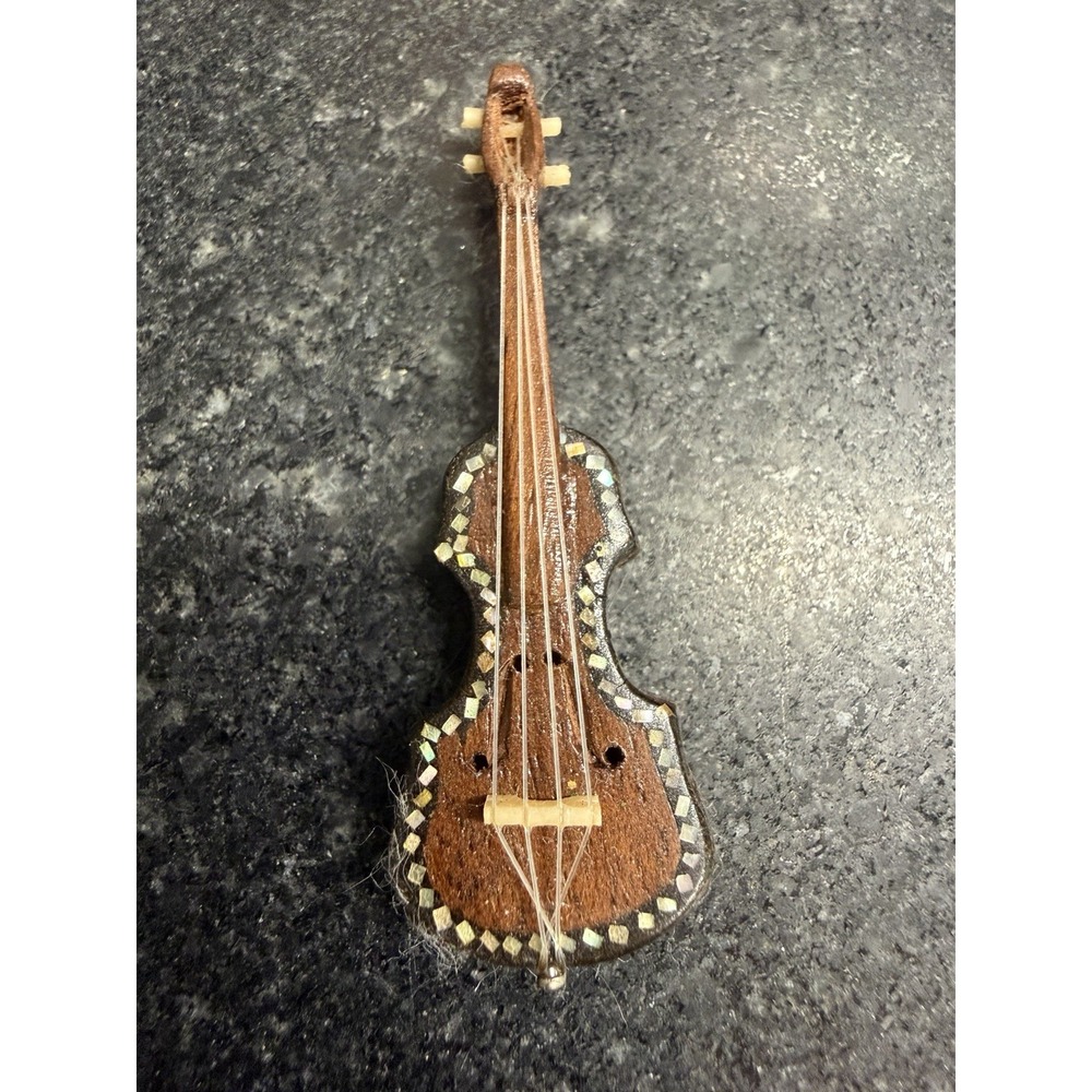 Vintage 1972 Reevesline Miniature Violin Music Stand Sheet Music Japan Dollhouse - Picture 9 of 10